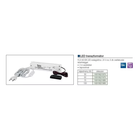 LED VILÁGÍTÁS SLD100W-24V LED TRANSZFORMÁTOR FEHÉR 10015621985