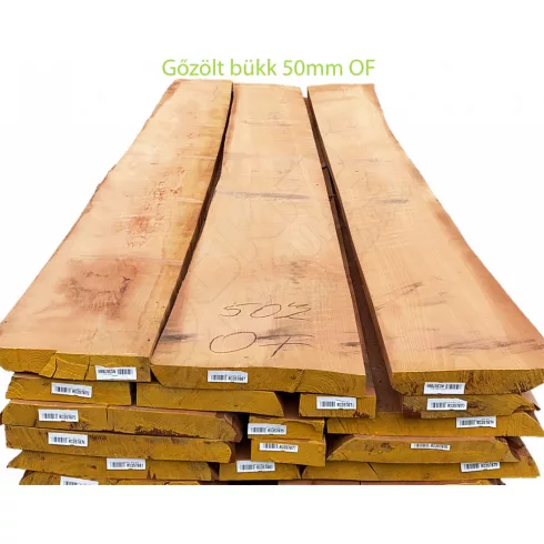 Gőzölt bükk fűrészáru 50mm OF szárított