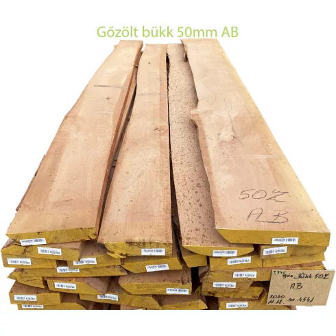 Gözőlt bükk fűrészáru 50mm AB (I-II.) szárított