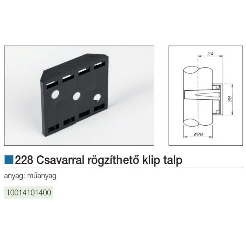 Lábazatrögzítő kliptalp,műa.fekete 10014101400