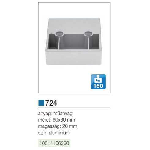 Szekrényláb ART724,20mm,alu 10014106330