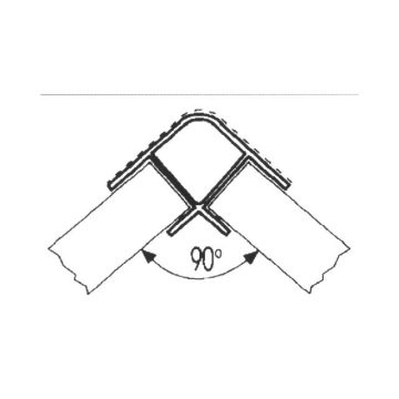 Lábazatsarok 90°,H:150mm,alum. 10010901475