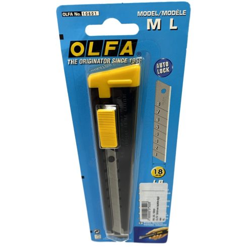 OLFA 18mm-es tapétavágó kés fém fekete ML