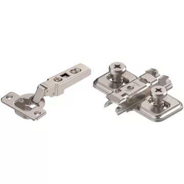   Blum Clip Top 100° ráütődő rugó nélküli pánt + keresztalakú talp 0mm EU csavarral
