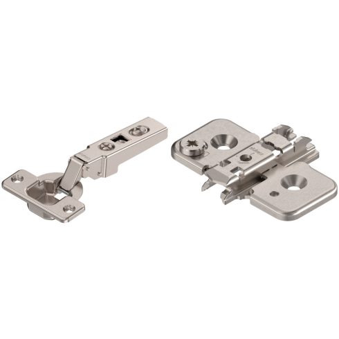 Blum Clip Top 100° ráütődő rugó nélküli pánt + keresztalakú excenteres talp 0mm