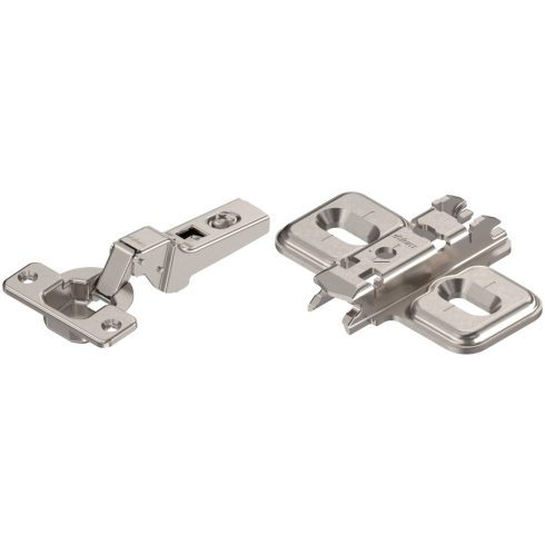 Blum Clip Top 100° félig ráütődő rugó nélküli pánt + keresztalakú talp 0mm