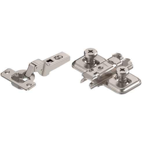 Blum Clip Top 100° félig ráütődő rugó nélküli pánt + keresztalakú talp 0mm EU csavarral