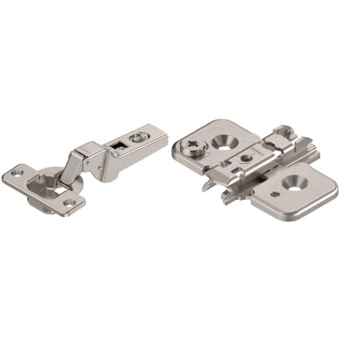Blum Clip Top 100° félig ráütődő rugó nélküli pánt + keresztalakú excenteres talp 0mm