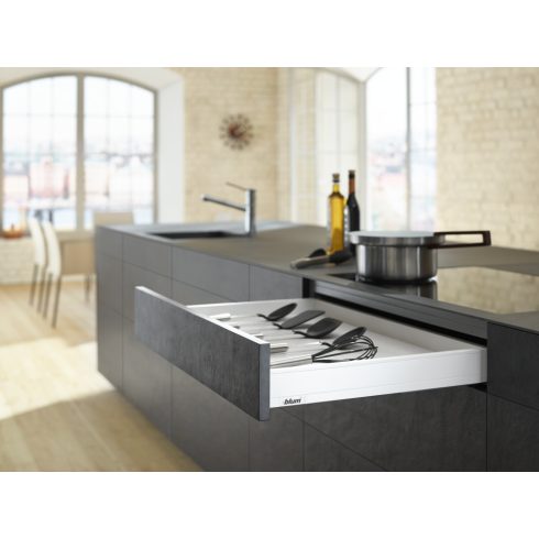 BLUM Legrabox Blumotion Pure N fehér 40 kg 400x66,5mm min.beépítési méret 80mm