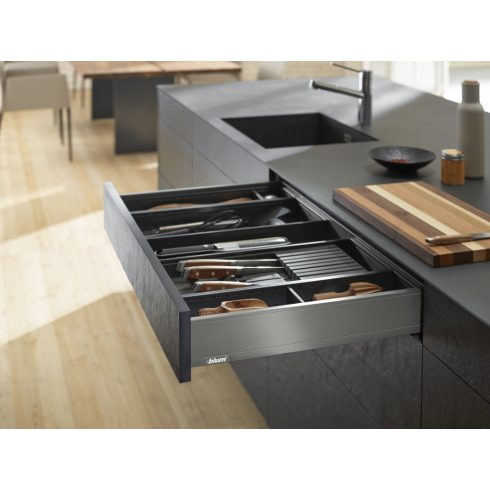 BLUM Legrabox Blumotion Pure N orionszürke 40 kg 450x66,5mm min.beépítési méret 80mm