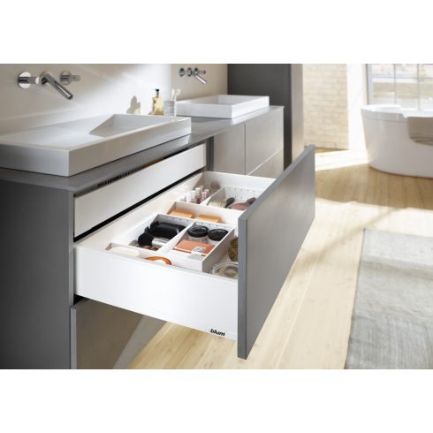 BLUM Legrabox Blumotion Pure K fehér 40 kg 300x128,5mm min.beépítési méret 144mm