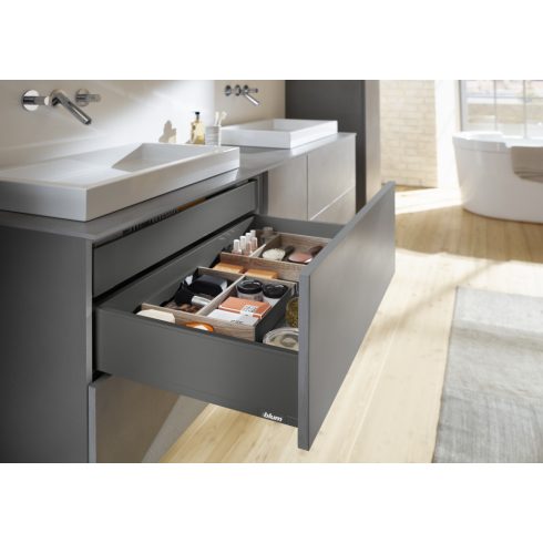 BLUM Legrabox Tip-On Blumotion Pure K orionszürke 40 kg 450x128,5mm min.beépítési méret 144mm