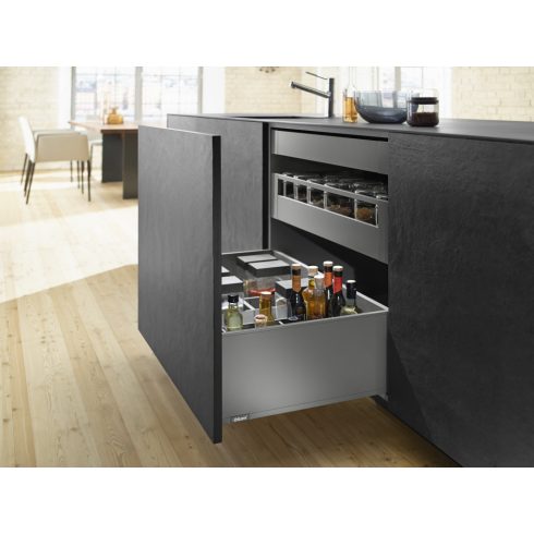 BLUM Legrabox Tip-On Blumotion Pure F orionszürke 40 kg 550x241mm min.beépítési méret 257mm