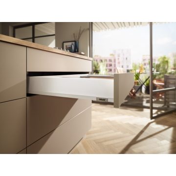   BLUM Merivobox Tip-On Blumotion M fehér 40 kg 550x91mm min.beépítési méret 103mm