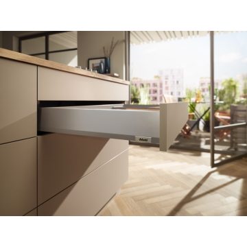   BLUM Merivobox Tip-On Blumotion M indiumszürke 40 kg 300x91mm min.beépítési méret 103mm