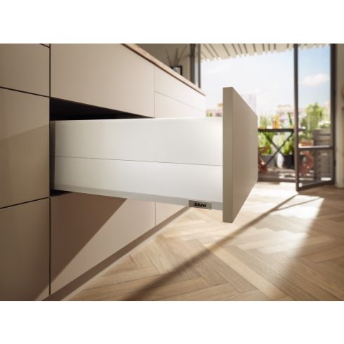 BLUM Merivobox Tip-On Blumotion E Boxcap fehér 40 kg 400x91mm min.beépítési méret 204mm