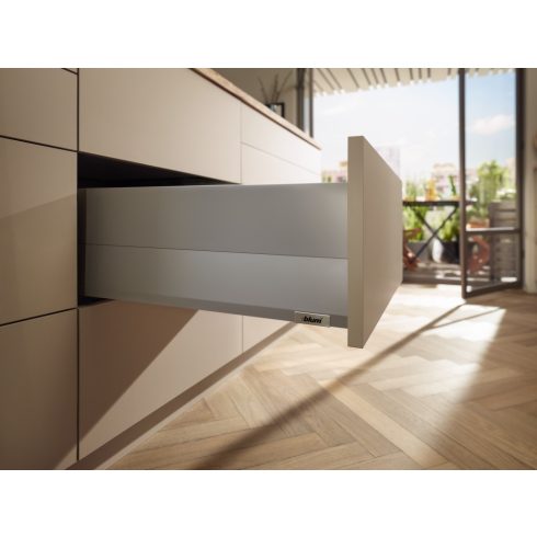 BLUM Merivobox Tip-On Blumotion E Boxcap indiumszürke 40 kg 270x91mm min.beépítési méret 204mm
