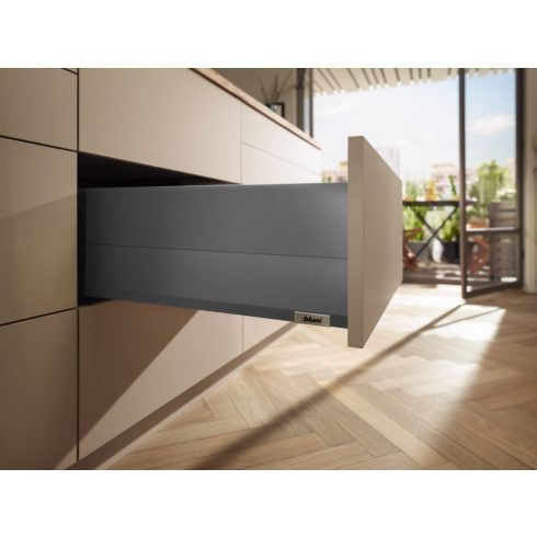 BLUM Merivobox Tip-On Blumotion E Boxcap orionszürke 40 kg 270x91mm min.beépítési méret 204mm