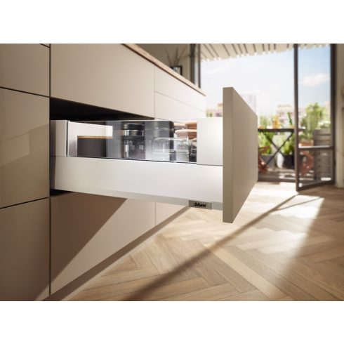 BLUM Merivobox Tip-On Blumotion E Boxcover fehér 40 kg 500x91mm min.beépítési méret 204mm
