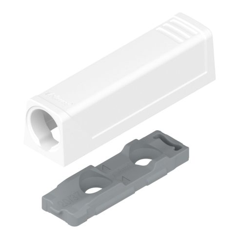 Blum TIP-ON adapterlemez ajtókhoz, Rövid változat, egyenes, Csavarok, Szín: Selyemfehér