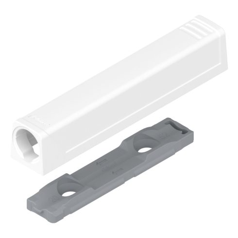 Blum TIP-ON adapterlemez ajtókhoz, Hosszított változat, egyenes, Csavarok, Szín: Selyemfehér