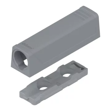   Blum TIP-ON adapterlemez ajtókhoz, Rövid változat, egyenes, Csavarok, Szín: R7036 platinaszürke