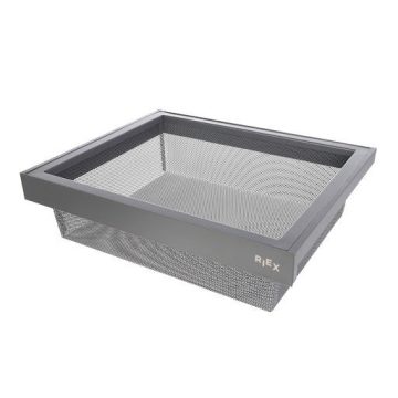   Riex VX95 drótkosár alumíniumkerettel, H140, W900, 420 mm, sötétszürke