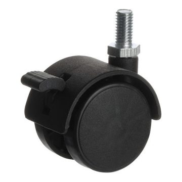   Riex GC12 bútorgörgő D40, csap M8x15 mm, fékezhető, fekete