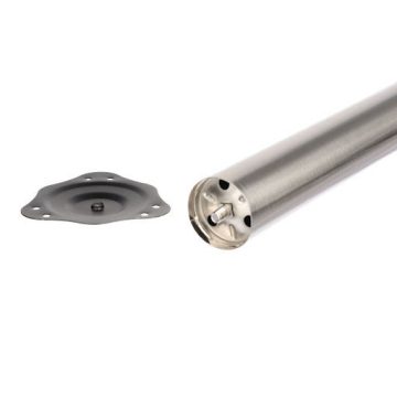   Riex ER40 asztalláb, szerelőtalpas rögzítés, D60/H710 mm, rozsdamentes acél utánzat