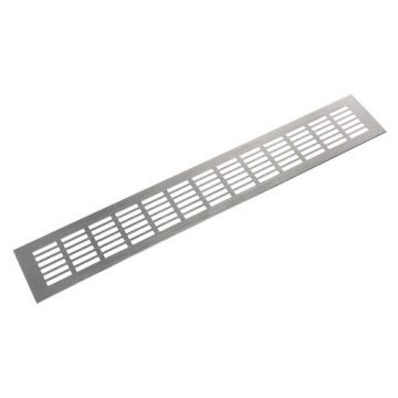   Riex GV44 alumínium szellőzőrács, 80x500 mm, rozsdamentes acél utánzat