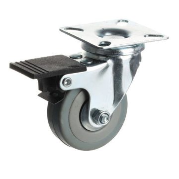   Riex GC52 bútorgörgő D50, talp 50x50 mm, puha futófelülettel, fékezhető, szürke