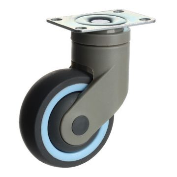   Riex GC64 bútorgörgő D75, talp 70x58 mm, puha futófelülettel, szürke