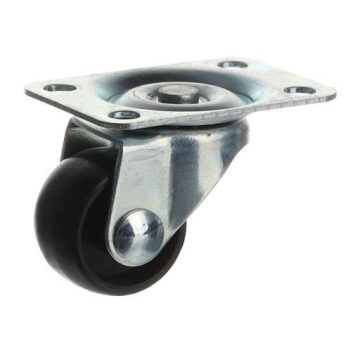   Riex GC50 bútorgörgő D25, talp 34x48 mm, puha futófelülettel, fékezhető, fekete