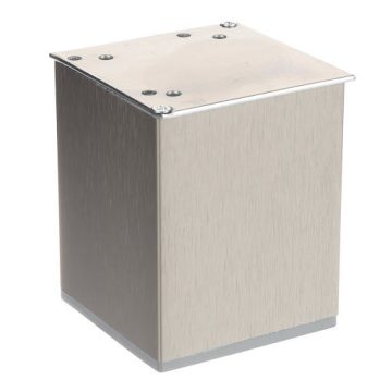 Riex GA38 bútorláb 80x80 mm, H100, szálcsiszolt nikkel