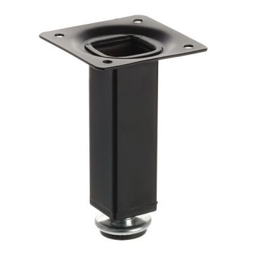 Riex GS26 bútorláb 25x25 mm, H100, matt fekete