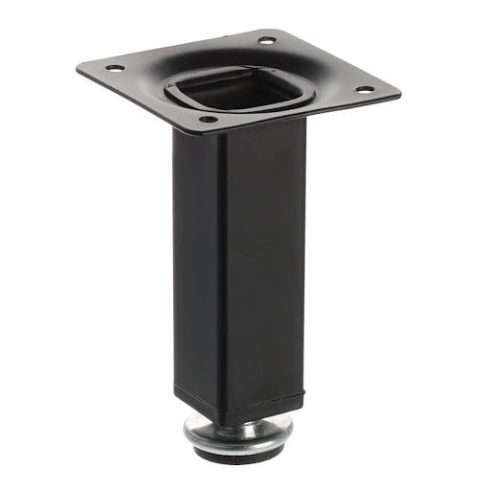 Riex GS26 bútorláb 25x25 mm, H100, matt fekete