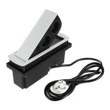   SFL Cizo, elektromos csatlakozó Schuko (2×), USB A 2 A (2×), 2 m vezeték, matt fehér