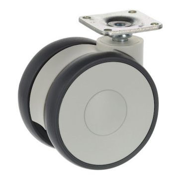   Tente 5920 Linea bútorgörgő D75, talp 42x42 mm, puha futófelület, világosszürke