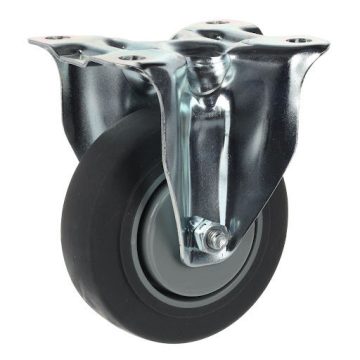   Tente 3478 Alpha bútorgörgő, D100, talp  103x85 mm, puha futófelület, fix, fém/szürke