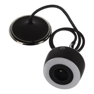   SFL Mercury, LED világítás elektr. csatl. French (1×), 6 W, 4000 K, 0,9 m vezeték, fekete króm