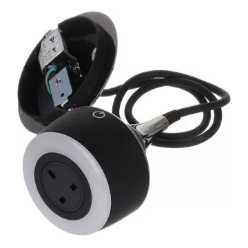   SFL Mercury, LED világítás elektr. csatl. UK (1×), 6 W, 4000 K, 0,9 m vezeték, fekete króm