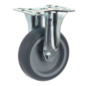   Tente 2478 Agila bútorgörgő, D75, talp 67x60 mm, puha futófelület, fix, fém/szürke