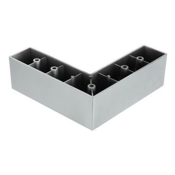 Riex GP15 bútorláb, 150x150 mm, H50, műanyag, ezüst