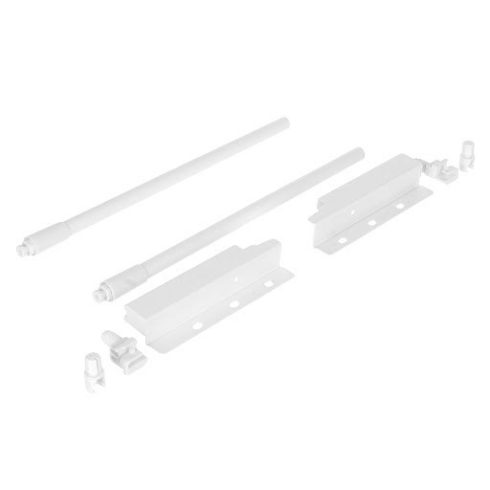 Riex ND30 Két darabos kerek hosszanti korlát készlet hátlap tartókkal, 137/300 mm, fehér
