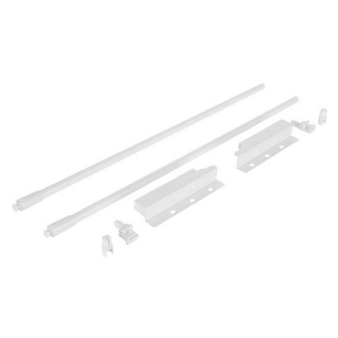 Riex ND30 Két darabos kerek hosszanti korlát készlet hátlap tartókkal, 137/550 mm, fehér
