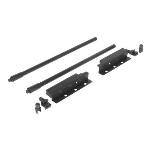 Riex ND30 Két darabos kerek hosszanti korlát készlet hátlap tartókkal, 137/350 mm, sötétszürke