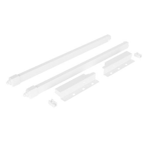 Riex ND30 Két darabos négyzet hosszanti korlát készlet hátlap tartókkal, 137/400 mm, fehér