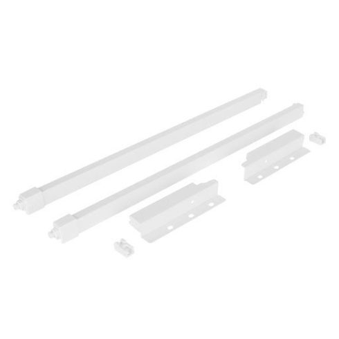 Riex ND30 Két darabos négyzet hosszanti korlát készlet hátlap tartókkal, 137/450 mm, fehér