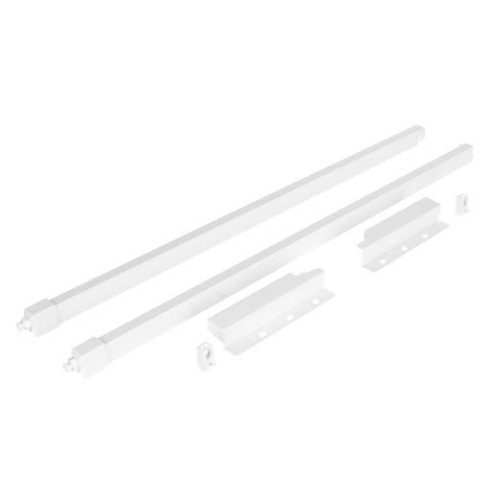 Riex ND30 Két darabos négyzet hosszanti korlát készlet hátlap tartókkal, 137/550 mm, fehér