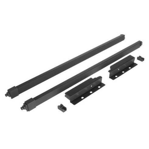 Riex ND30 Két darabos négyzet hosszanti korlát készlet hátlap tartókkal, 137/500 mm, sötétszürke
